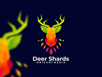 Deer shards 3d animal animallovers brand branding colorful company deer design graphic design icon illustration logo logodesign mascot media motion graphics ui vector