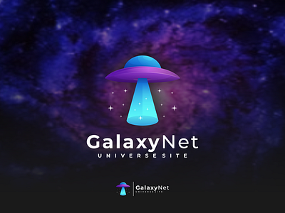 Galaxy Net 3d animation art astronout branding colorful company design digital galaxy graphic design icon logo mark mascot media modern star ufo vector