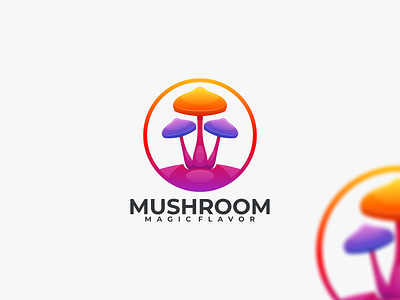 Mushroom 3d animation art brand branding colorful company design digital graphic design icon logo logodesign mascot media modern mushrooms nature rainbow ui