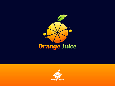 Orange Juice art branding colorful company design digital drink fruits graphic design icon illustration juice logo mark mascot media modern orange restaurant vector