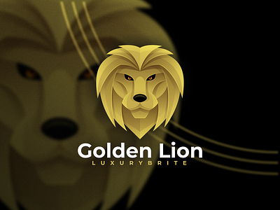 Golden lion 3d animal art branding colorful company design drawing golden graphic design icon illustration lion logo luxury mark mascot media modern vector