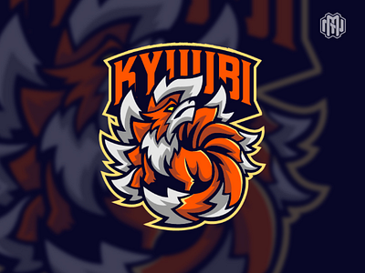 Kyuubi Esport design esport esport logo fox graphic illustration logo mascot logo nine tails orange sport logo