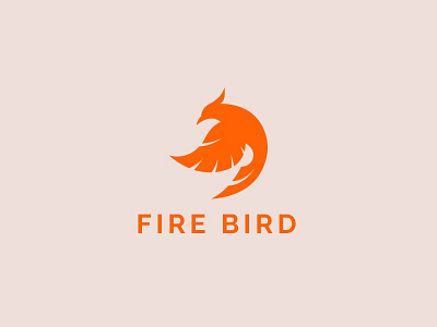 fire bird art branding business clean company design flat icon identity illustration