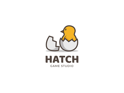 hatch game studio branding business clean design flat game identity logo minimal modern vector