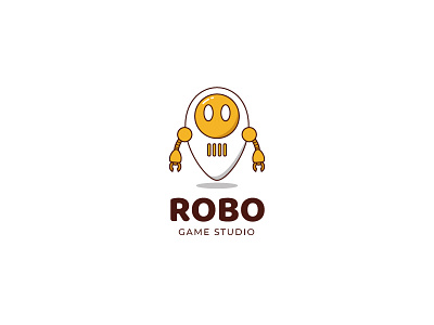 robo game studio branding business clean design flat identity logo minimal modern vector