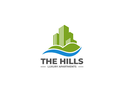 The Hills branding business clean company design flat identity logo minimal modern vector