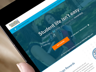 StudentLife WIP banner blue college header orange students university wip