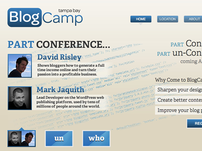 Blog Camp Tampa blog event header map posts slider thumbnail wordpress