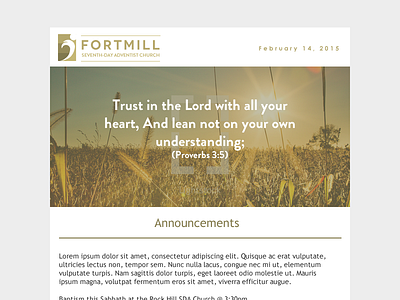 Church Email Template