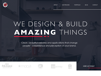 New Homepage blue firm portfolio red web design web design agency
