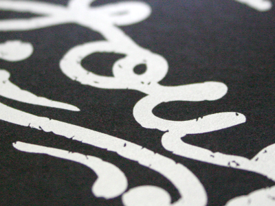 Screen printed poster close up