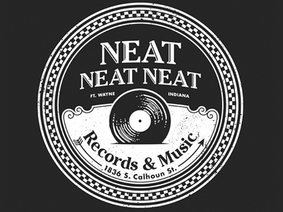 Neat Neat Neat Records & Music screen print t shirt