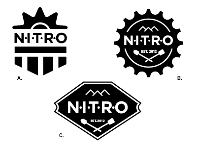 N.I.T.R.O. logo concepts bicycling logo