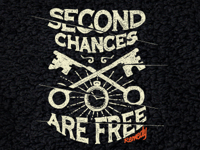 Second Chances screen print t shirt typography