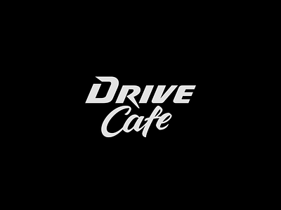 DriveCafe branding design hand-lettering lettering logo logotype vetoshkin
