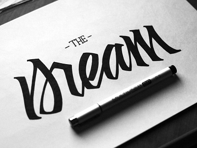 The Dream dream handwriting lettering