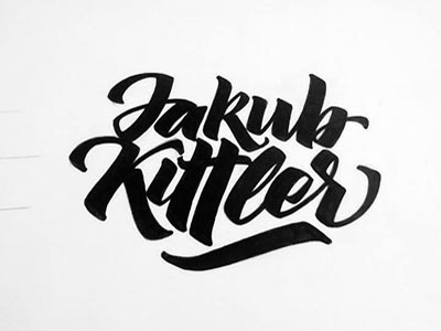 Jakub Kittler logo brush pen copic design lettering logo pentel vetoshkin