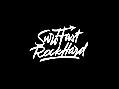 SurfFast RockHard brand branding design hand-lettering identity lettering logo logotype surf surfing vetoshkin