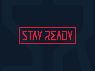 Stay Ready brand branding design hand lettering identity lettering logo logotype mark sign sport vetoshkin