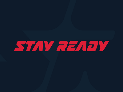 Stay Ready brand branding design hand lettering identity lettering logo logotype mark sign sport vetoshkin