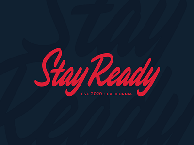 Stay Ready brand branding design hand lettering identity lettering logo logotype mark sport vetoshkin