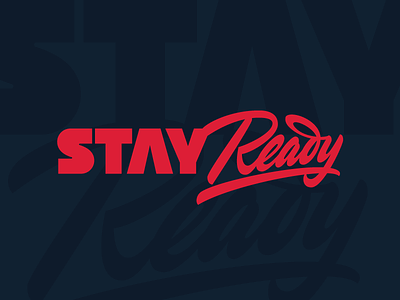 Stay Ready brand branding design hand-lettering identity lettering logo logotype mark sign sport vetoshkin