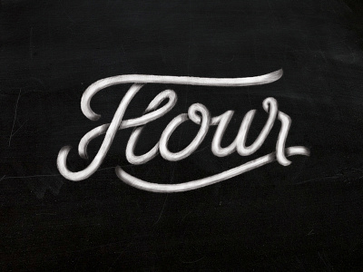 Flour black chalk chalkboard design flour hand lettering lettering vetoshkin white