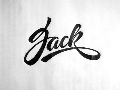 Jack design hand lettering jack lettering logo sketch vetoshkin