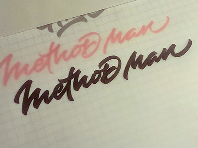 Method Man brushpen hand lettering ink lettering logo logotype sketch sketching