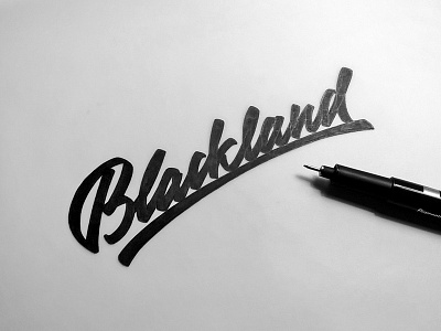 Blackland Sketch brushpen design hand lettering lettering logo logotype sketch sketching vetoshkin