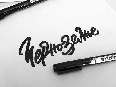 Черноземье | Blackland brushpen design hand lettering lettering logo logotype sketch sketching vetoshkin