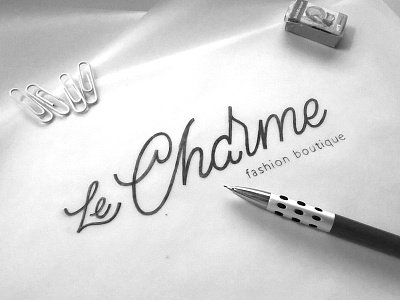 Le Charme design hand lettering lettering logo logotype sketch sketching vetoshkin