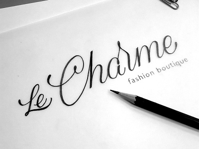 Le Charme design hand lettering lettering logo logotype sketch sketching vetoshkin