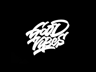 Goodvibes brushpen design hand lettering lettering logo logotype sketch sketching vetoshkin