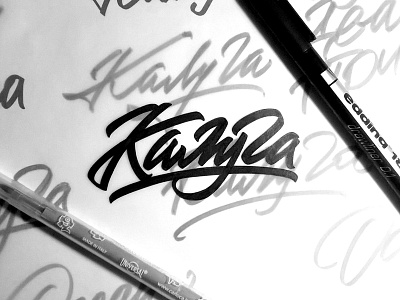 Калуга | Kaluga brushpen design hand lettering lettering logo logotype sketch sketching vetoshkin