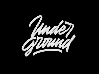 Underground brushpen design hand lettering lettering logo logotype sketch sketching vetoshkin