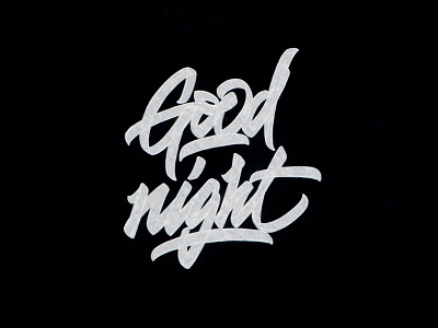 Good Night brushpen design hand lettering lettering logo logotype sketch sketching vetoshkin