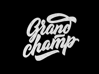 Grand Сhamp brushpen design hand lettering lettering logo logotype sketch sketching vetoshkin