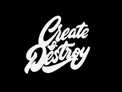 Create&Destroy brushpen design hand lettering lettering logo logotype sketch sketching vetoshkin