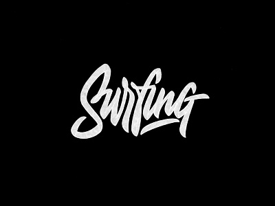 Surfing brushpen design hand lettering lettering logo logotype sketch sketching vetoshkin