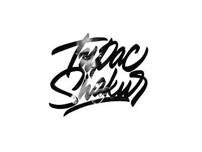 Tupac Shakur brushpen design hand lettering lettering logo logotype sketch sketching vetoshkin