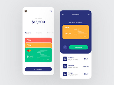 Finance app - mobile design