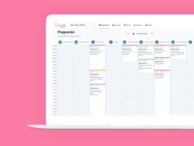 Dashboard - Appointment scheduling appointment appointments bucharest calendar calendar design dashboad dashboard dashboard app dashboard design dashboard ui react reactjs saas saloon schedule scheduling