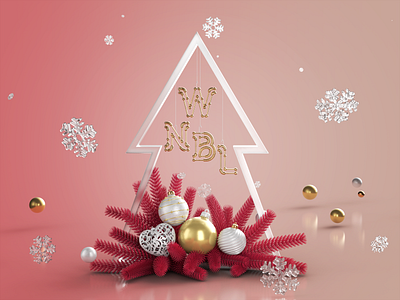 New Year 3d christmas cinema 4d happy new year merry cristmas new year wannabelike с4d
