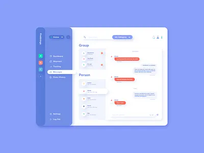 Direct Messaging - DailyUI #013 chat clean dailyui dailyui013 dashboard design direct messaging dribbble illustration illustrator message ui