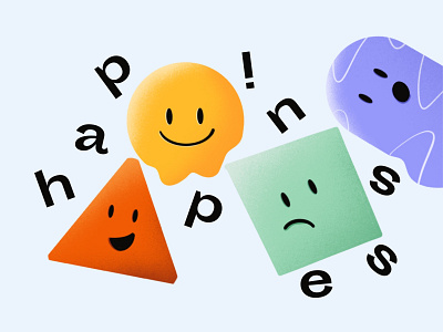 emotion¿? bright colors colorful emoji emoticon fun happiness happy illustration sad shocked smile smiley