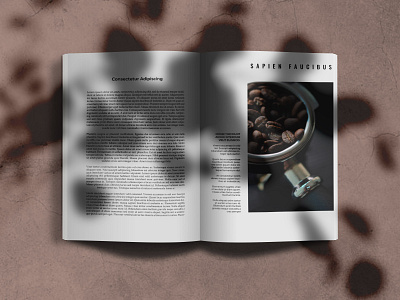 A4 magazine mockup with shadow overlay magazine minimalist mockup shadow