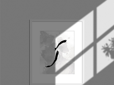 Frame mockup with shadow overlay design art frame minimalist mockup