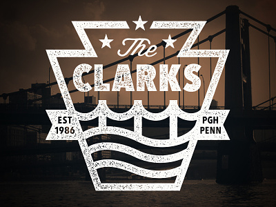 The Clarks bridge clarks pittsburgh river steelers vintage water
