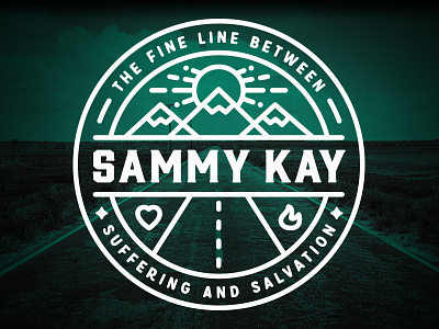 Fine Line Between Suffering and Salvation :: Sammy Kay bold faith illustration kay lines mountains road sammy sun